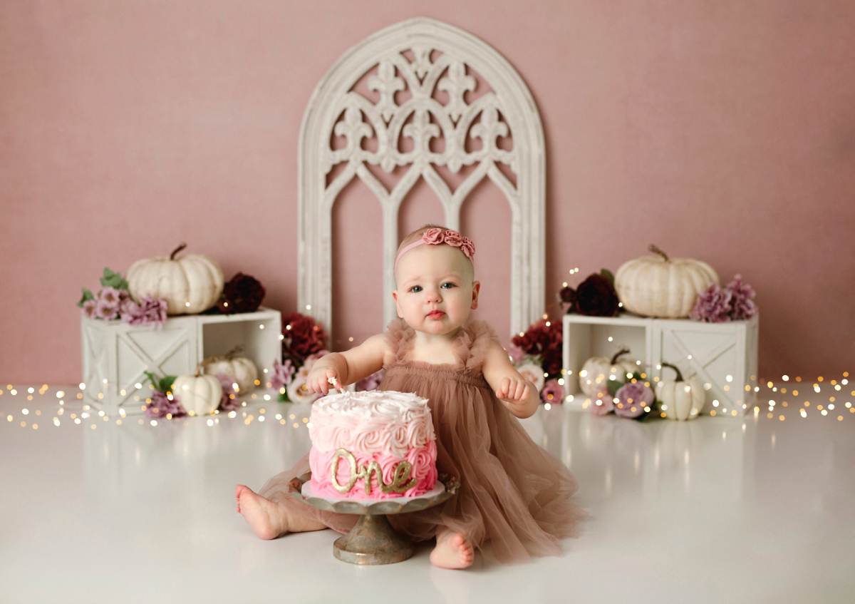 boho cake smash brighton michigan photographer metro detroit baby photographer rosalie