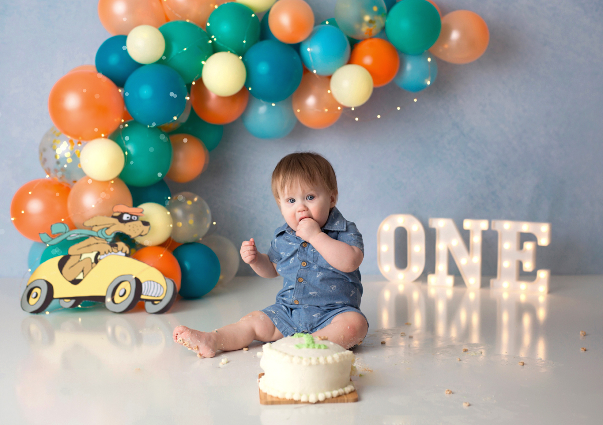 go dog go cake smash michigan baby photographer metro detroit howell brighton ann arbor lansing okemos